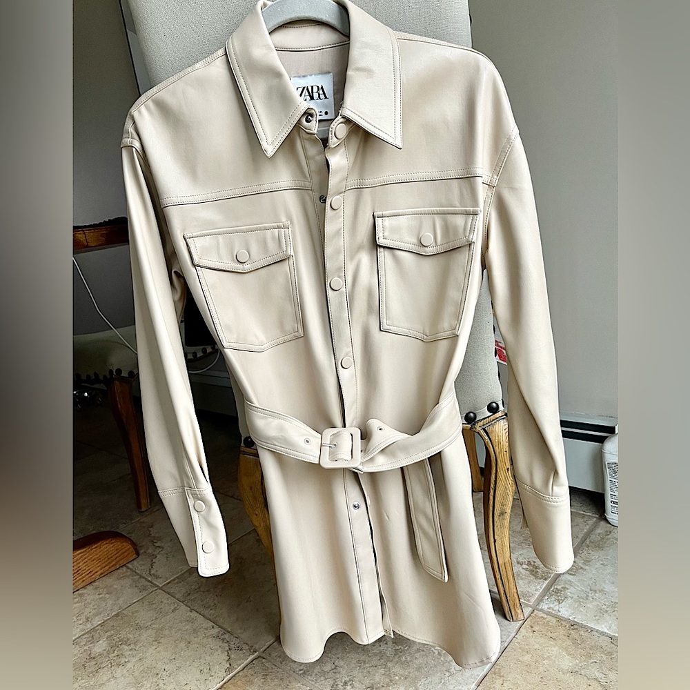 COPY - New Zara faux cream jacket size XS